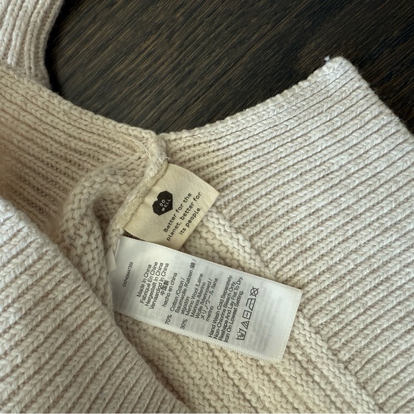 Madewell Cream Ruffled Turtleneck Sweater - Picture 2 of 4